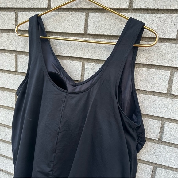 Lands’ End Women's Chlorine Resistant V Neck One Piece Fauxkini Swimsuit - Picture 8 of 11